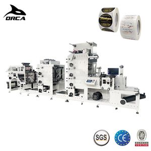 Orca 2 4 6 8 Color Flexographic Printers Label Flexo Paper Film Label Roll to Roll Printing Machine Label Making Machine