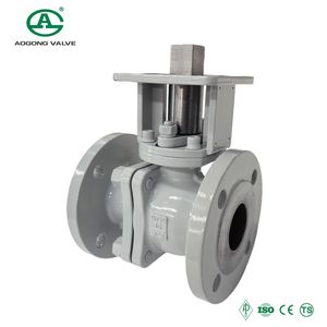 2 Piece Metal Seated Full Bore Wcb Pn16 Pneumatic Control Actuator Motorized Flange 3 Way Stainless Steel High Pressure Industrial Floating Ball Valve