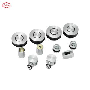 Stainless Steel Glass Hardware Kits Adjustable Sliding Shower Door Track Roller