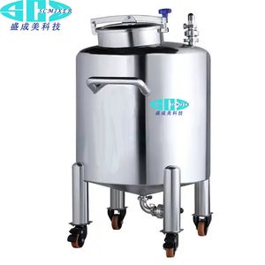 Chemical Storage Equipment for Liquid Shampoo Thick Cream Various SUS Collection Tank Movable Oil Tank Stainless Steel