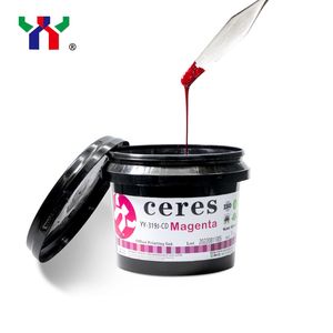 Yt-319 High Quality Ceres UV Offset Ink for Plastic Label, High Adhesive Force for Cards, Cmyk Color, 1kg/Can, Color Magenta