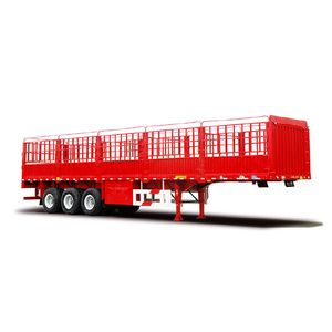 3 Axle 4 Axle Cargo Extended Flatbed Fence Side Board Semi Trailer Factory Price