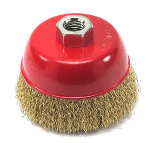 Brass Wire Wheel Brush for Tools Stainless Steel Crimped Cup Brush