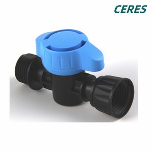 Valve with Male-Female Swiel Nut 16mm Dripping Irrigation Tape Fitting