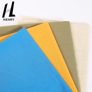 Fabric Suppliers Wholesale Stock Solid Color Linen/Cotton Fabric for Clothing & Suits
