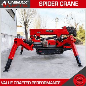High Capacity Unic Platform Basket Easy Lift CMC Teupen Omme Hinowa 3t 8t 10t 12t Compact Spider Crane Small Cranes Rental Mini Lift Crane Compact Crawler Crane