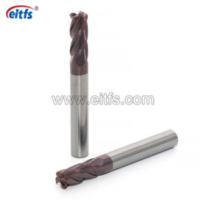 Solid Carbide Cutting Tools HRC55 4 Flutes Corner Radius End Mill