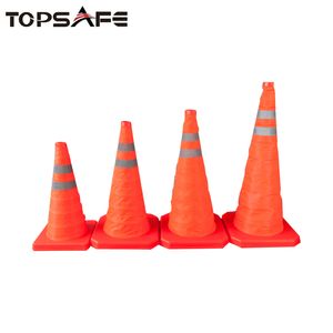 45cm Retractable Traffic Cone with Reflective Tape