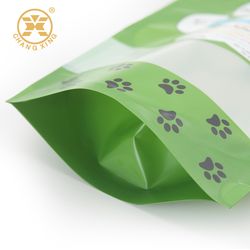 Plastic Zipper Pet Dog Food Packaging Bag with Resealable Zipper Stand up Pouch Custom Gravure Printing