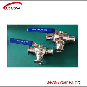 Sanitary T/L Port Three Way Tri Clamped Stainless Steel Ball Valve