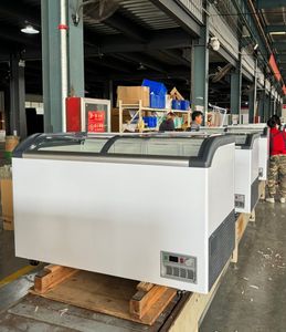 Commercial Customizable Direct Cooling Chest Freezer Glass Door Freezer Ice Cream Freezer