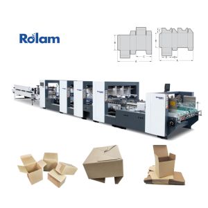 High Speed Paper Box Gluer Folder/Corrugated Carton Packing Folding Gluing Machine (1200PC) Series