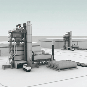 Lbg Asphalt Mixing Plant with Built-in Storage Bin