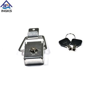 Hasp Spring Toggle Latch Lock Key Stainless Steel Clamp for Cabinet Box