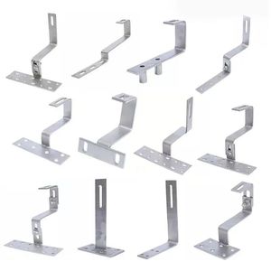 Custom Stainless Steel 304 Adjustable Photovolta Solar Mounting Bracket Hook on Tile Roof