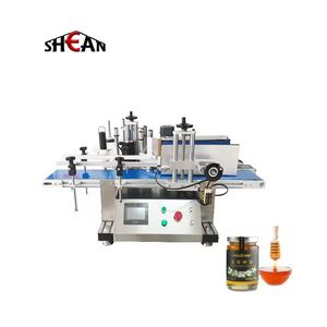 New Design Oil Sauce Bottle Label Semi Automatic Double Side Wrap Around Labeling Machine