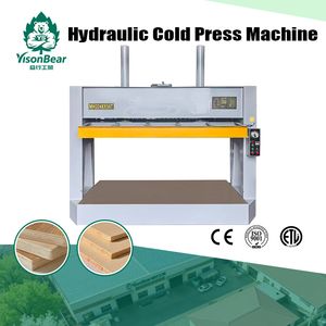 50t Automatic Servo Hydraulic Cold Press Machine PLC Motor Pump 4kw Power MDF Plywood Production