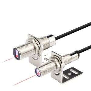Jimou M12 Laser Diffuse Sensor Visible Red Light 660nmdc10-30vnpn PNP Nqnc 2-3mm Spot