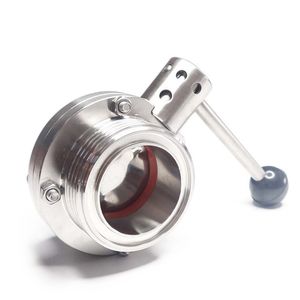 High-Performance Sanitary Butterfly Valve for Stainless Steel Food Pipelines with Clamp