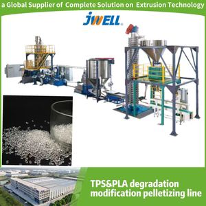 Jwell Automatic Making Machine for Pellet TPS/PLA Degradation Modification Pelletizing Line Plastic Granulation Machine