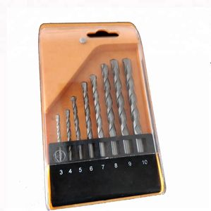 8PCS Carbide Tipped Masonry Drill Bit Set for Concrete Brick Wall