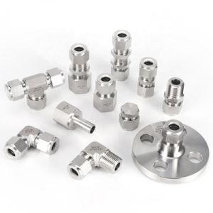 Double Ferrule Compression Fitting Union Elbow Tee