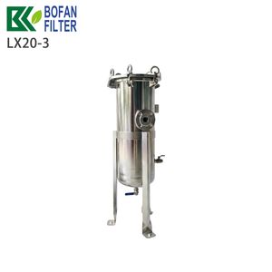 New Bofan 20" 3-Cartridge Ss Bag Filter Housing