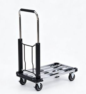 Wholesale Aluminum Portable Heavy Duty Folding Trolley with Four Wheels Folding Hand Trolley