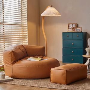 New Design High Quality Indoor Customized Couch Modern Chair Luxury PU Leather Lazy Sofa Chair
