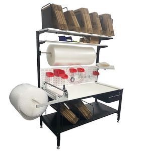 Industrial Packing Station with LED Light and Computer Holder