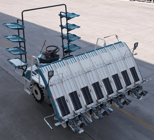Manual Automatic Paddy Planting 8 Wheel Drive Drum Seeder Rice Planter Machine