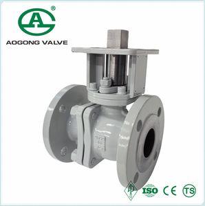 Manual Operated Carbon Steel Floating Ball Valve with Flange Connection DN50