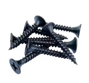 High Strength Titanium Set Screws ISO Metric Self-Tapping Drywall Steel Nails Black Phosphating Fine 3.5 16/20/25/30/35/40/45/50