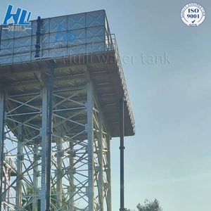 Overhead Galvanized Water Storage Tank Assembled Modular HDG Pressed Steel Elevated Water Tank