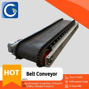 Conveyor System Machine Industrial Modular Flat Inclined Belt Conveyor