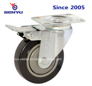 Medium Duty Mini Trundle PVC Wheel with Twin Brake