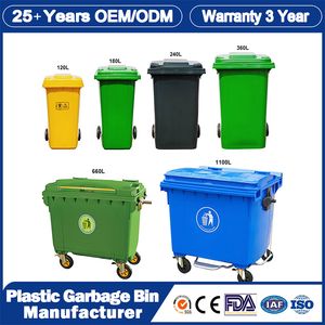China Waste Bin Manufacturer 100L/120L/240L/360L/660L Liter Plastic Dustbin with Lid