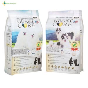Pet Food Packaging Stand up Pouch Flat Bottom Zipper Bags