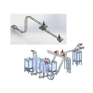 Continuous Pipe Chain Vertical/ Horizontal Drag Tube Chain Conveyor