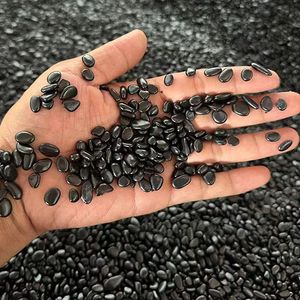 Premium Natural Black Pebbles for Decorative Landscaping and Crafting