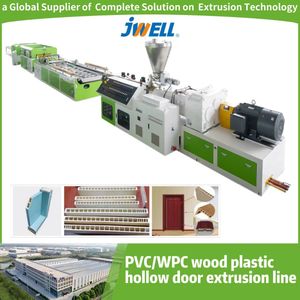 Jwell High Efficiency Extruder Machine for PVC WPC Wood Plastic Hollow Door Automatic PVC Profile Production Line Plastic Extrusion Machine