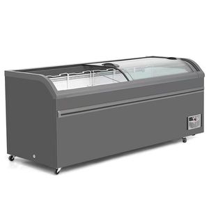 High Quality Commercial Ice Cream Frozen Meat Display Freezer Cabinet with Sliding Door in Supermarkets