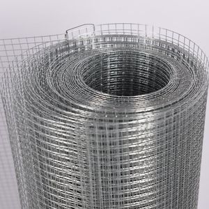 PVC Coated Custom 304 Stainless Steel Welded Wire Mesh Netting Coil Construction Hot Dipped Galvanized Iron Wire Mesh Roll for Protect Fence Chicken Rabbit Cage