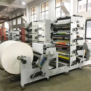 Label Printing Machine Disposable Paper Cup Fan Flexo Printing and Punching