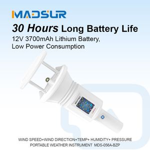 Professional Handheld Solid-State Ultrasonic Weather Instrument Station with Solar Panel