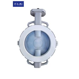 Customized Industrial Grade Butterfly Semiconductor Valve Manual Wcb Fluorine Lined Wafer Soft Sealed Valve for Acid Alkali Low Pressure