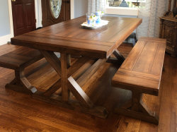 Antique Rustic Solid Wood Dining Cocktail Serpentin Portable Bar Folding Foldable Fold Harvest Farm Table