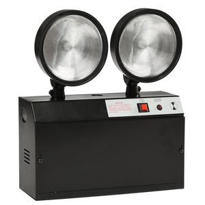 Factory Design LED Steel Casing Twin-Spot Emergency Rechargeable Commercial Light