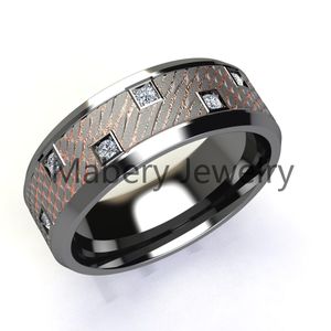 Elegant Stackable Titanium Ring Set with Sturdy Steel Bands