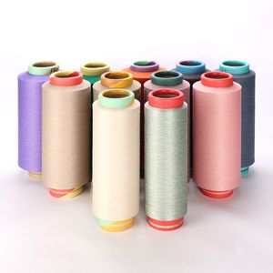 Wholesale Imitation Cotton 100 Polyester 32s/2 Recycle Polyester Color Yarn High Tenacity Polyester Yarn